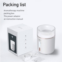 Humidificateur ultrasonique portable de 400 ml avec fonction de minuterie, diffuseur d'huiles essentielles, aromathérapie, veilleuse et utilisation en voiture