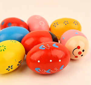 Wholesale Orff Percussion Instrument Montessori <b>Toy</b> Colorful Wood Maracas <b>Egg</b> Shakers Musical Instrument Tool <b>Toys</b> Educational - Product Image 4