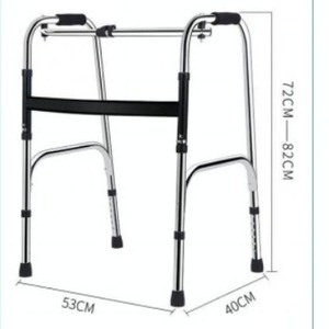 100 Million People <b>Walker</b> Stainless Steel Adjustable Height Walking Aid For <b>Elderly</b> Mobility Support - Product Image 2
