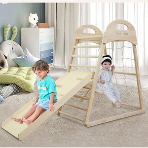 Solid Wood Climbing <b>Frame</b> For Children Indoor Slide <b>Swing</b> Combination Play Structure 4-6 Years Old Unisex Home Use - Product Image 1