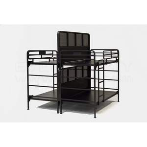Meubles scolaires, cadre de <span class=keywords><strong>lit</strong></span> <span class=keywords><strong>en</strong></span> métal robuste, <span class=keywords><strong>lit</strong></span> de dortoir moderne, <span class=keywords><strong>lit</strong></span> superposé <span class=keywords><strong>en</strong></span> acier pour adultes avec escalier pour <span class=keywords><strong>2</strong></span> personnes - Product Image 5