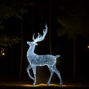 Настраиваемый Большой олень Рождественский 3D мотив оленей светодиодное освещение олень украшения от производителя