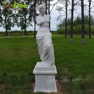 <span class=keywords><strong>Escultura</strong></span> <span class=keywords><strong>de</strong></span> Venus Tallada a Mano en Mármol Blanco Natural - Product Image 6