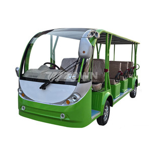 Bus électrique semi-fermé pour visites touristiques, avec fenêtres flexibles, pour parcs, moteur AC, vitesse 24-30 km/h, sièges personnalisables, à vendre - Product Image 5