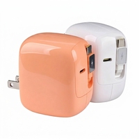 Caricabatterie da Viaggio USB C Retrattile 45W GaN con Cavo Integrato, Adattatore a Muro Rapido PD per iPhone, MacBook, iPad, Samsung