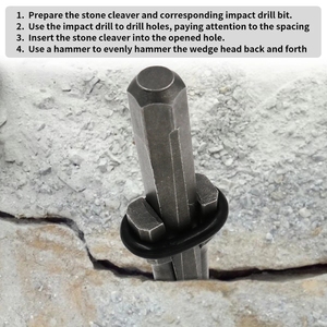 16Mm Bê Tông Đá Đá Splitter Tay Công Cụ Chia Cứng <span class=keywords><strong>Granite</strong></span> Cắm Nêm Lông Miếng Chêm - Product Image 2