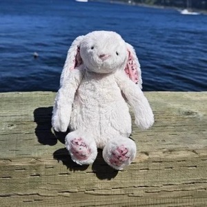 Peluche <span class=keywords><strong>Bugs</strong></span> <span class=keywords><strong>Bunny</strong></span> con Fiori Viola, Nuovo Giocattolo di Peluche <span class=keywords><strong>Bugs</strong></span> <span class=keywords><strong>Bunny</strong></span> per Pasqua, Pupazzo Confortante - Product Image 3