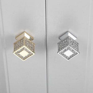 MLP50 <strong>KNOB</strong> Furniture Kitchen Bathroom Hardware Square or Round Glass Crystal Luxury Handle <strong>Knob</strong> - Product Image 4