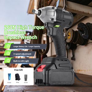 Clé <span class=keywords><strong>à</strong></span> chocs sans balais robuste, roulements doubles de précision pour un usage domestique et professionnel - Product Image 2