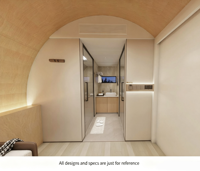 Maison capsule de luxe C5, maison préfabriquée modulaire avec balcon panoramique, système intelligent pour l'hébergement en glamping, hôtel, complexe hôtelier