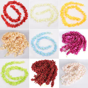 Chaîne de décoration de plafond en fleurs de cerisier Simulation Fleur suspendue <span class=keywords><strong>Longue</strong></span> Fleur Arche de mariage Rotin Enveloppé Chaîne de fleurs roses - Product Image 6