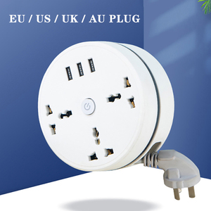 Smart Home Products Round Universal Power Strip Portable <b>Extension</b> Cord <b>Socket</b> Plug USB Smart Home EU US UK AU Plug - Product Image 3