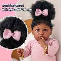 Muñeca Bebé Reborn Babeside de 20'' Niña Pequeña Adorable Juguete Suave Mini Modelo de Moda con Torso de Tela Muñeca Realista