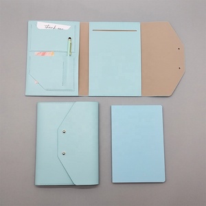Libreta de Mano A5 de Estilo Moderno Personalizada, Tapa Blanda de Cuero PU, Agenda Portátil con Cierre de Botón y Bolsillo Interior - Product Image 3