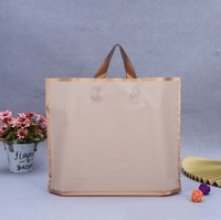 Sac d'emballage en plastique avec logo personnalisé, 1 pièce, poignées biodégradables, sac pour le shopping, découpe, logo