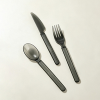 Lot de Couverts Jetables Épais en PS, Emballés Individuellement (Couteau, Fourchette, Cuillère) – Écologiques pour Boulangeries et Hôtels