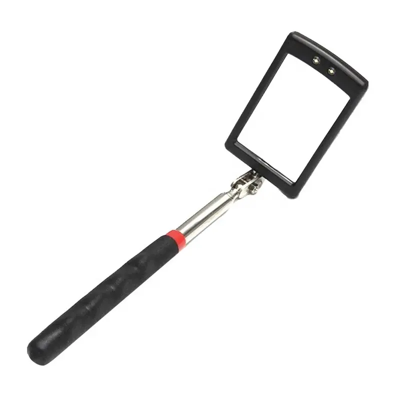 Car Telescoping Inspection Mirror Portable Endoscope with 2LED Light 360 Auto Chassis Angle View Automotive Detection Tool