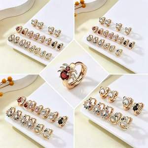 Pendientes de Moda para Mujer, Joyería de Lujo, Pendientes de Oro Amarillo de 18K para Chicas - Product Image 2