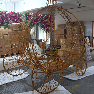 LDJ751 المعادن سندريلا اليقطين النقل في الهواء الطلق عيد الميلاد الديكور عربة حصان - Product Image 6