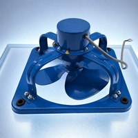 F25 Ei-Inkubator-Lüfter mit Kugellager, AC 220-240V, Aluminiumlegierungsrahmen, 300mm, 5-Blatt, Panelmontage, 30x30x15cm, Luftzirkulationslüfter