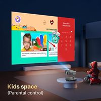 Mini Proyector Portátil 4K con Sistema Operativo Google TV, Cine en Casa LED LCD Inteligente Full HD con 6500 Lúmenes, Sonido Estéreo HIFI para Uso Doméstico