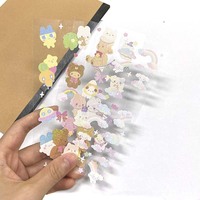 A5 Custom Printing Kiss Cut Aufkleber Blatt Selbst klebendes transparentes Vinyl wasserdicht niedlich Cartoon Logo Aufkleber Blatt für Kinder