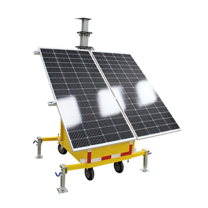 Off lưới năng lượng mặt trời <span class=keywords><strong>Trailer</strong></span> rất nhiều silicon năng lượng mặt trời bảng điều khiển sao lưu hệ thống năng lượng với pin axit chì - Product Image 3