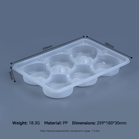 Wholesale Disposable Transparent PP Plastic Blister Mochi Donut Boxes Dessert Cake Food Box Packaging Tray Stackable Custom Logo
