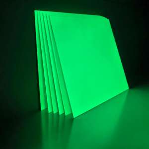 Tablero fotoluminiscente de 1,2mm de espesor, hoja de aluminio rígida luminosa que brilla intensamente, placa luminiscente reflectante oscura - Product Image 1