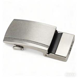 Fibbie automatiche stile Business <span class=keywords><strong>uomo</strong></span> Cintura Laser Logo senza cinturino fibbia in lega - Product Image 1