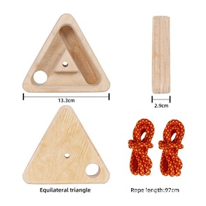 Planche d'entraînement en bois pour l'escalade et le <span class=keywords><strong>fitness</strong></span>, pour intérieur et extérieur, pour la force des doigts, pour parcs de trampolines, jardins et parcs d'aventure - Product Image 6