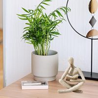 Denker-Statue Abstrakte Kunstfigur Moderne Art Deco Wohnzimmer Büro Schreibtisch Bücherregal Dekoration Beige