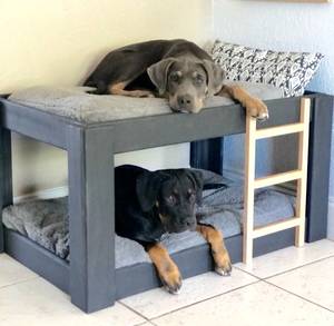 Nouveau Grand Nid d'Animaux d'Intérieur en Bois Personnalisé avec Lit en Velours, Mousse Caoutchouc et Lin pour Chiens et Chats - Product Image 1