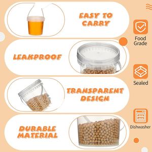 210ml 280ml 365ml 520ml 565ml 870ml Disposable Clear PP Plastic Soup Box <b>Takeaway</b> Food <b>Containers</b> Lid Food-Safe for Lunches - Product Image 4