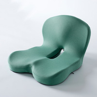 Coussin respirant pour siège de bureau et de voiture avec rembourrage en mousse à mémoire de forme et soutien lombaire, soulage la douleur, coussin de chaise confortable