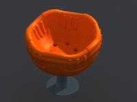 Chaise tournante colorée en plastique PP pour aire de jeux, équipement de jeu rotatif intérieur/extérieur