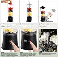 Blender portable pour commande en gros, 6 lames, tasse à jus portable, rechargeable par USB, petit blender sans fil pour voyage et salle de sport