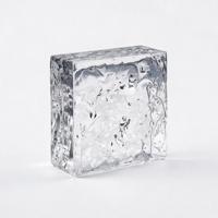 Blocs muraux ondulés compacts en mini-briques de verre décoratives modernes avec texture effet glace craquelée