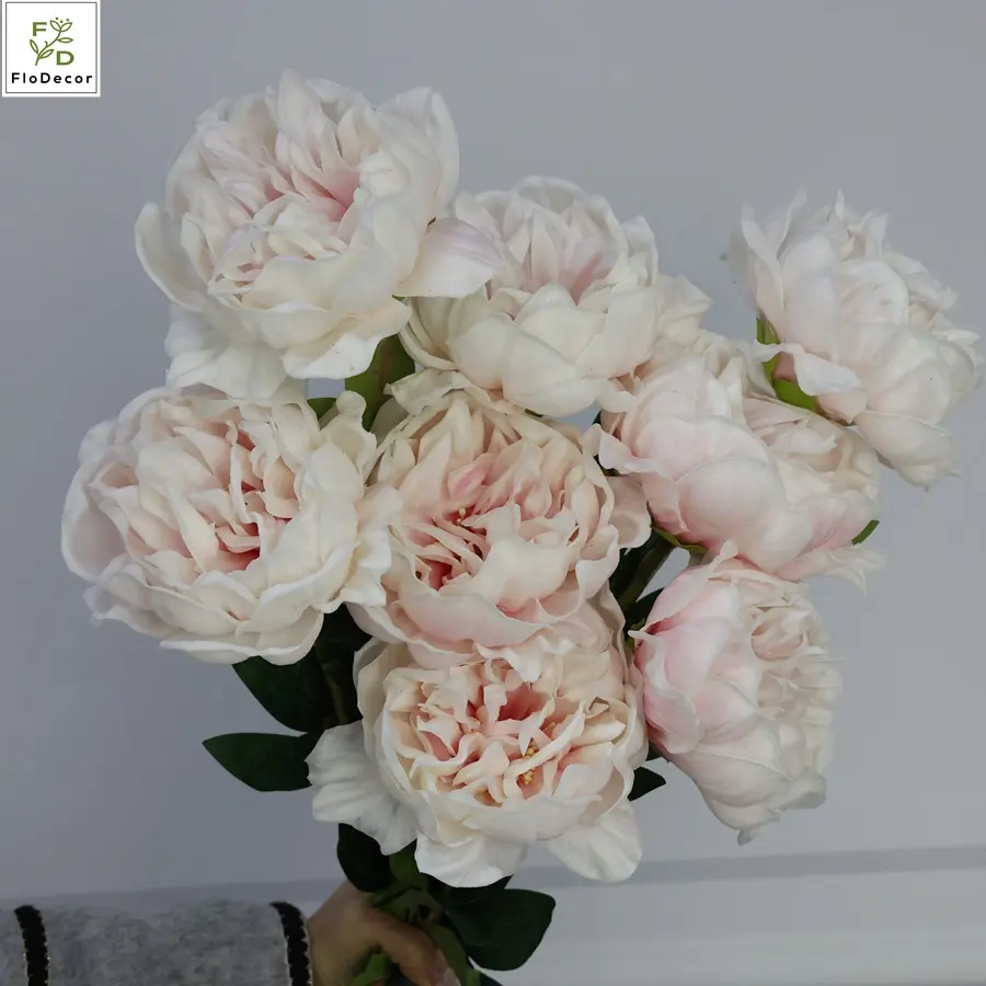 Atacado de alta qualidade artificial pu grande peônia flor toque real para casamento casa festa decoração tabela centro