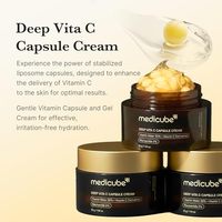 medicube Uneven Skin & Firm Duo Deep Vitamin C Golden Capsule Face Moisturizer and Salmon DNA PDRN Pink Collagen Capsule Cream