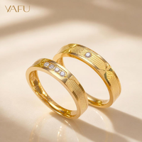 18K Massivgold Natürlicher Diamant Paarringe Set Eheringe Strukturiert Graviert Passende Versprechen-Ringe für Männer Frauen Feiner Schmuck