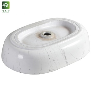 <span class=keywords><strong>Lavabo</strong></span> de Cerámica de Lujo para Baño de Hotel, <span class=keywords><strong>Lavabo</strong></span> de Porcelana con Aspecto de Mármol, <span class=keywords><strong>Lavabo</strong></span> Artístico de Cerámica, <span class=keywords><strong>Lavabo</strong></span> de Encimera - Product Image 5