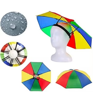 Chapeau <span class=keywords><strong>parapluie</strong></span> <span class=keywords><strong>de</strong></span> 69 cm pour la tête, pêche en plein air, <span class=keywords><strong>randonnée</strong></span>, plage, camping, parasol <span class=keywords><strong>mains</strong></span> <span class=keywords><strong>libres</strong></span> pour adultes - Product Image 2