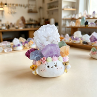Ornement artisanal en pierre brute de cristal naturel en gros, pierre de guérison Reiki, cadeau mignon, décoration thème amour, Feng Shui