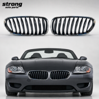 Calandre avant gauche et droite pour BMW Z4 E85 Roadster, garniture chromée, lames intérieures noires, ensemble 51137051957 51137051958