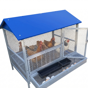 Poulailler extérieur pour poulets, canards, oies, poules pondeuses, maison de volaille, anti-prédateurs, anti-rats, anti-serpents, anti-goufres, galvanisé - Product Image 1