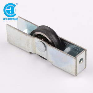 KEYI donanım W-05 toptan satış demir sürgülü cam makaralı tekerlek rulman u-şekilli oluk plastik tekerlek - Product Image 4