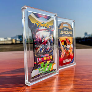 Boîte de protection d'affichage pour booster pack de cartes Pokémon, en acrylique, transparente, résistante aux UV, 1ère édition, base, scellée, moderne, blister - Product Image 4