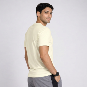 T-shirt pour homme 100% coton à manches courtes, respirant, coupe classique, couleur unie, vêtements de sport décontractés - Product Image 2