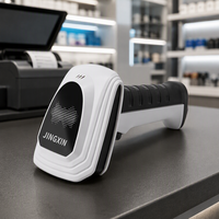 Escáner de Código de Barras Portátil JINGXIN, Modo Dual, Inalámbrico 2.4G, Lector de Códigos QR Bluetooth para Supermercados y Logística